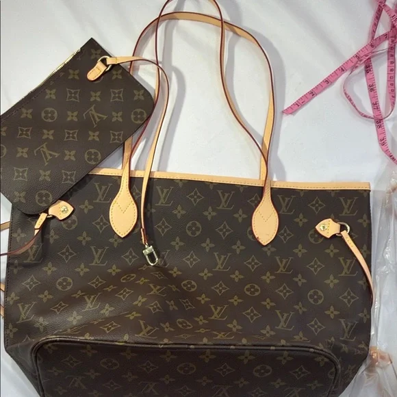 Louis Vuitton Brown Monogram Tote Bag - Picture 3 of 12